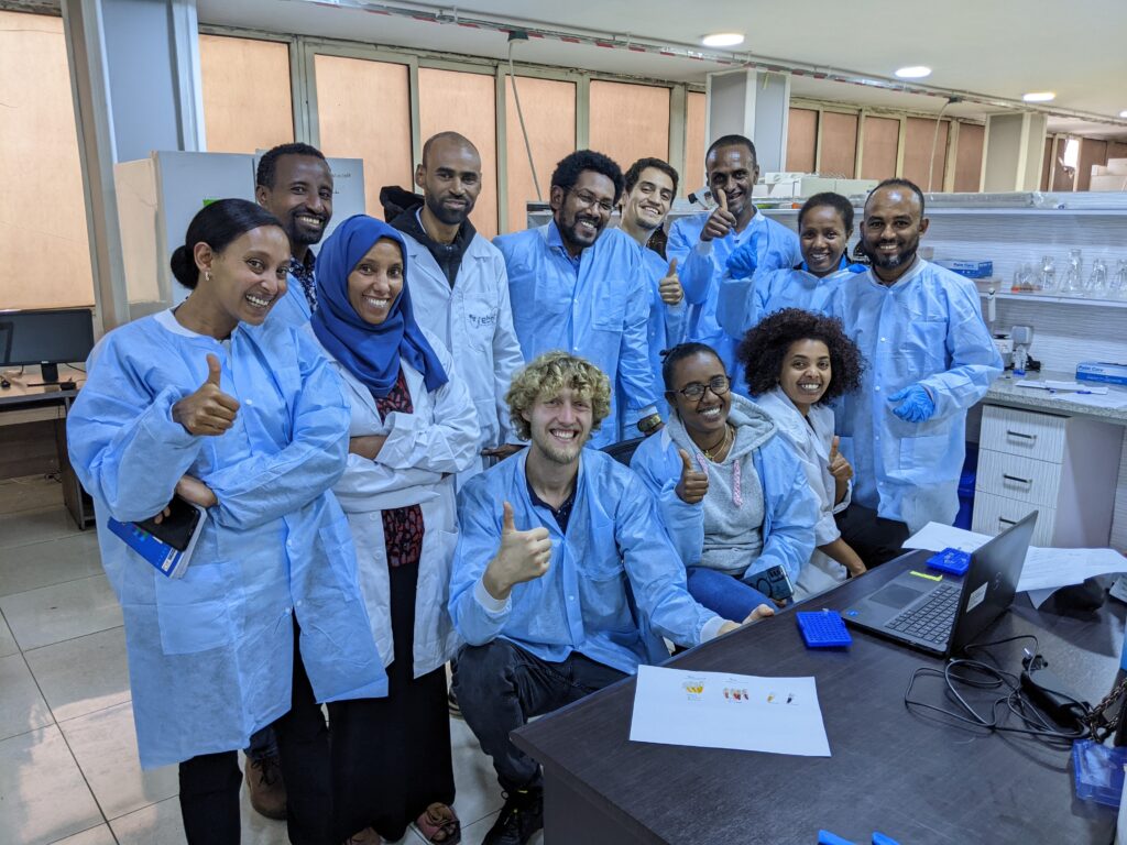 Group of trainees in lab